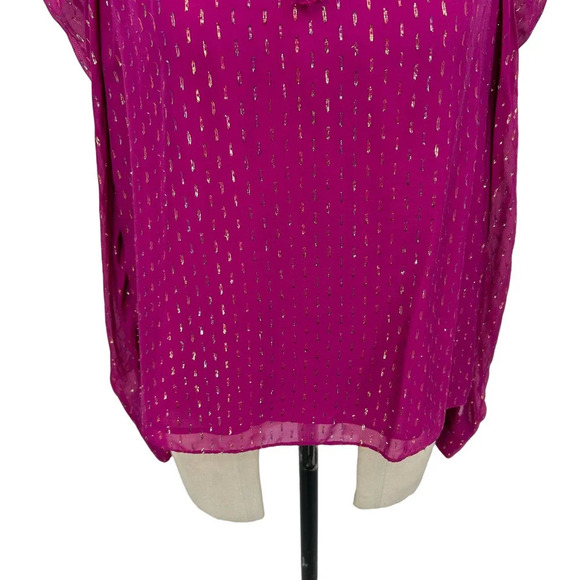 Generation Love Lou Blouse in Magenta Gold‎ Metallic Size Large - Picture 4 of 9